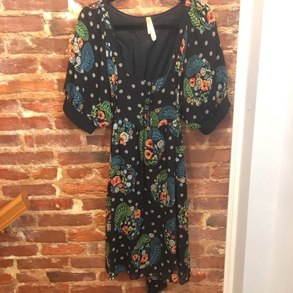 Anthropologie Maeve Boho Silk Dress